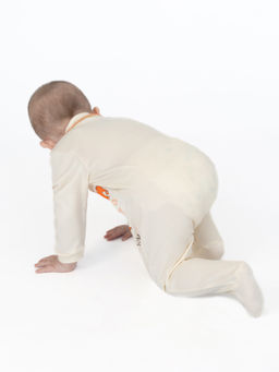 Комбинезон ясельный бежевый ростомер дино