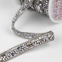 Стразы и бусины термоклеевые, 10 мм, 4.5±0.5 м, цвет серебряный