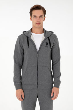 Мужской свитшот антрацитового меланжа Неожиданная скидка в корзине