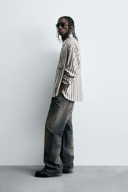 STRIPED COTTON-VISCOSE SHIRT - Zara фото 4