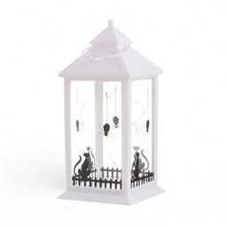 Фигурка светящаяся RISALUX «Чёрный кот», LED-ночник, 3×ААА, белый, 14×14×30.5см
