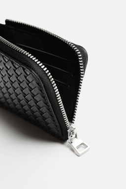 BRAIDED ZIP-UP CARD HOLDER - Zara фото 4