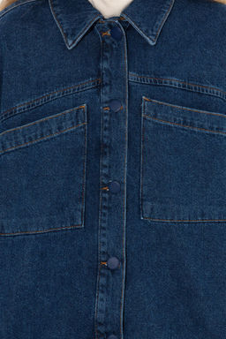 Женская темно-синяя джинсовая рубашка Неожиданная скидка в корзине - U.s. polo assn фото 7