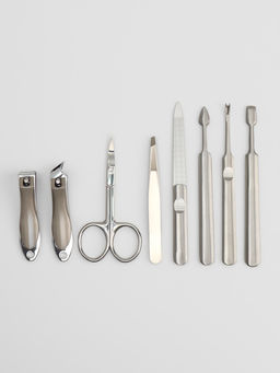 Маникюрный набор «Премиум», 8 предметов, в коробке, голубой