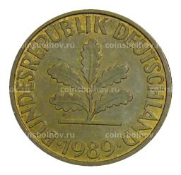 Монета 10 пфеннигов 1989 года G Германия