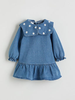 Bebe Yaka K?z Bebek Jean Elbise