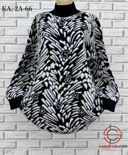 Туника, альпака с принтом