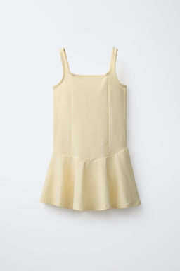 VESTIDO FALDA VUELO / Amarillo pastel - Zara фото 4