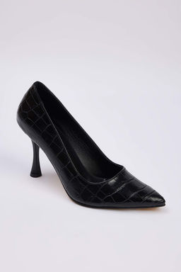 Siyah Kroko Desenli Sivri Burun Kad?n Klasik Ince Topuklu Stiletto Ayakkab?
TAKAW26TO00001