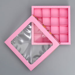 Цена за 5 шт. Коробка для конфет, кондитерская упаковка, 16 ячеек От всего сердца, 18.9?18.9?3.8 см