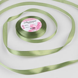 Лента атласная, 12 мм, 23±1 м, нежно-зелёная №65