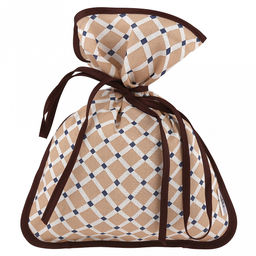 Эко-мешочек 25х30см "Виши" беж, на завязках, хлопок 100%, упаковка "классическая" ПП с подвесом 14,5х20см, "Домашняя мода" (Россия)