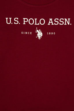 Erkek _ocuk Bordo Bisiklet Yaka Sweatshirt Sepette S_rpriz _ndirim - U.s. polo assn фото 10
