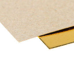 Цена за 50 шт. Картон фольгированный А4 297×210/0.8, 520 г/м², золото/золото