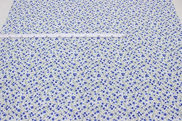 Полулен Душистые васильки, ш.1.5м, хлопок-70%, лен-30%, 140гр/м.кв - Купава фото 2