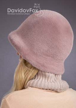 Шапка Шляпка экомех капор капучино