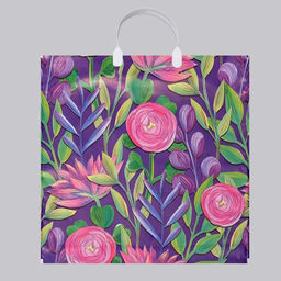 Цена за 10 шт. Пакет «Лепесток», полиэтиленовый с пластиковой ручкой, 36×33 см, 80 мкм