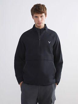 Fermuarl? Dik Yaka Erkek Sweatshirt