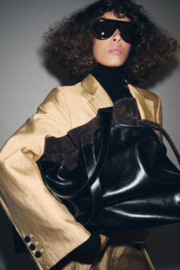 ZW COLLECTION METALLIC CROPPED BLAZER