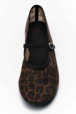 ORGANZA ANIMAL PRINT BALLET FLATS - Zara фото 2
