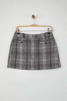 Limited Edition Siyah Beyaz Ekoseli Sort & Bermuda TWOAW26SR00030 - Trendyolmilla фото 5