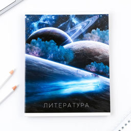 Предметная тетрадь, 48 листов, КОСМОС, со справочными материалами Литература, обложка мелованный картон 230 гр., внутренний блок в линейку 80 гр., белизна до 80%, блок №2. - Artfox study фото 7