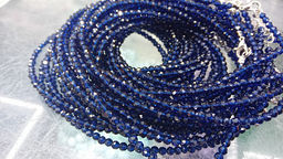 Бусы Шпинель Ночная синева d-3мм 43см с алмазной огранкой