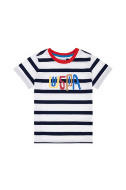 U. S. Polo Assn / Белая футболка с круглым вырезом для мальчика