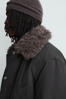 PARKA WITH DETACHABLE CONTRAST COLLAR - Zara фото 5