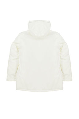 Beyaz K?z Cocuk Kapusonlu Cepli Mont TKDAW25MO00007 - Trendyolmilla фото 2