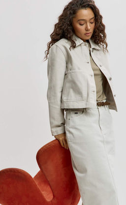 Куртка джинс F612-1269 l.beige - Fine joyce фото 5