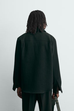 TEXTURED RELAXED FIT OVERSHIRT - Zara фото 12