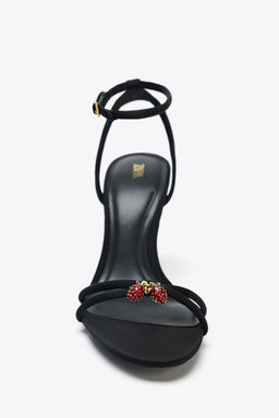 BEADED CROSSOVER STRAP SANDALS - Zara фото 14