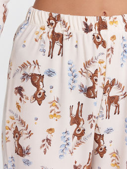 Комплект женский (джемпер, брюки) молочный с оленятами - Mark formelle фото 6