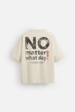 WASHED PRINT T-SHIRT - Zara фото 7