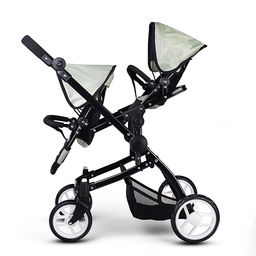 Коляская кукольная металлическая, для двойни, регулируемая посадка