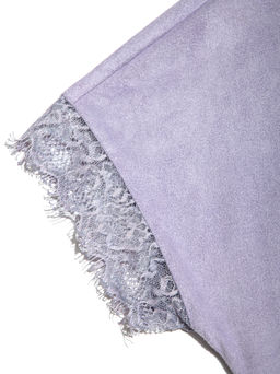CONTE Топ с эффектом замши и деликатным кружевом LD 917 lavender frost