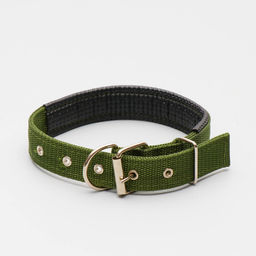 Ошейник Комфорт комбинированный, 58 х 3 см, ОШ 45-52 см, тёмно-зелёный - Пижон фото 2