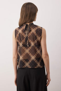 Kahverengi Dokuma Bluz TWOAW26BZ00298 - Trendyolmilla фото 6