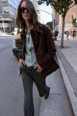 100% LEATHER SUEDE JACKET - Zara фото 10