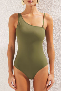 TRENDYOLMILLA Haki Tek Omuz Regular Mayo TBESS25MA00060  фото 4