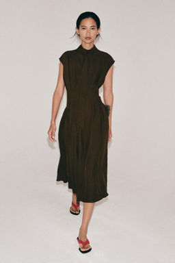 VESTIDO MIDI LAZADAS ZW COLLECTION / Khaki