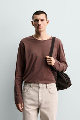 STRIPED JACQUARD T-SHIRT - Zara фото 2