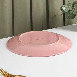 Тарелка Доляна Пастель, d=27 см, керамика, розовая фото 3
