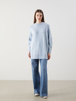 Bisiklet Yaka Kad?n Triko Tunik