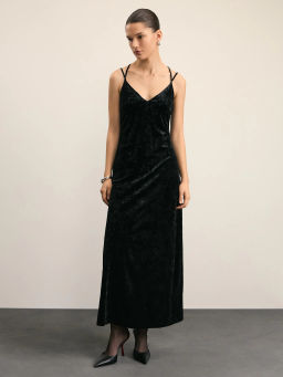 Платье миди с открытыми плечами / Zarina