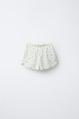 AGES 6-14/ SEERSUCKER FLORAL SHIRT AND BERMUDA PYJAMAS - Zara фото 4