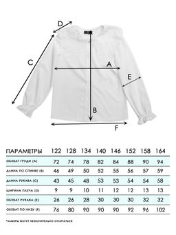 Блузка для девочек - Синий мир фото 3