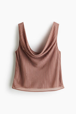 Top de gasa con strass