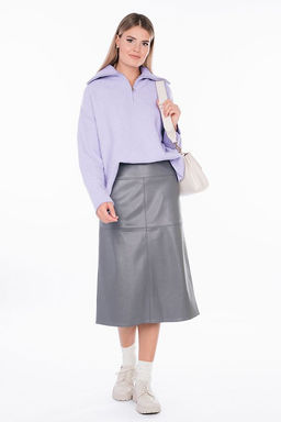 NOBBY, Юбка Ю303-500/8 (серый) (эко-кожа)  фото 2